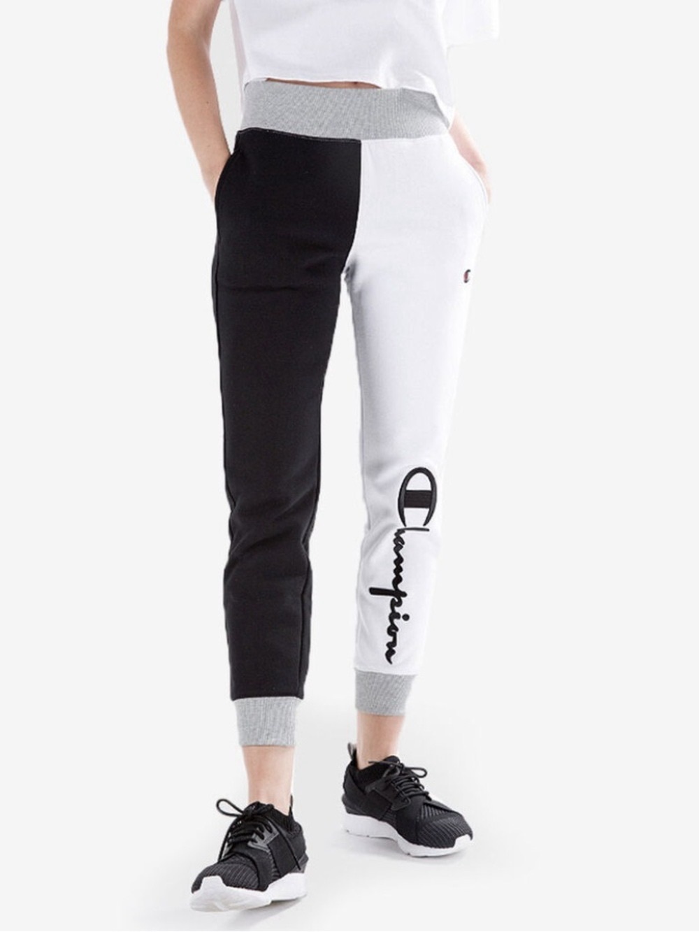 Champion Women's Size Medium Reverse Weave Colorblock Jogger Sweatpants